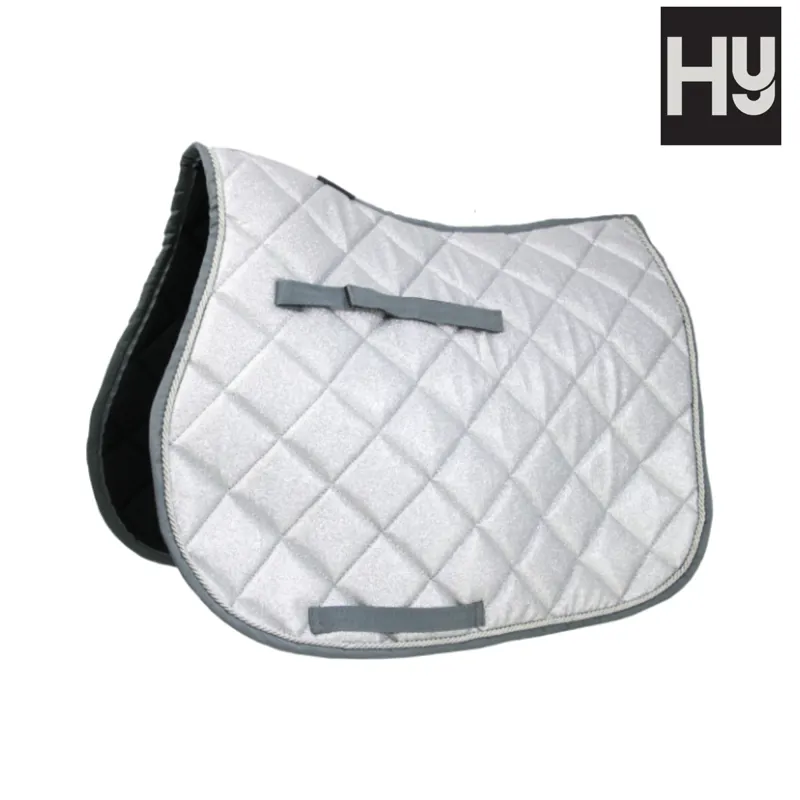 Hy Equestrian Glitzy Saddle Pad - Silver